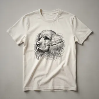 Cocker Spaniel Floral Silhouette Graphic T-Shirt for Dog Moms