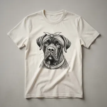 Cane Corso Dog Mom Floral Graphic T-Shirt for Women
