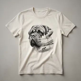 English Mastiff Dog Memorial Portrait T-Shirt for Dog Lovers