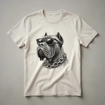 Floral Cane Corso Dog Head Graphic T-Shirt for Dog Owners
