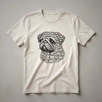 Pug Love Graphic T-Shirt for Women Who Adore This Wrinkled Breed