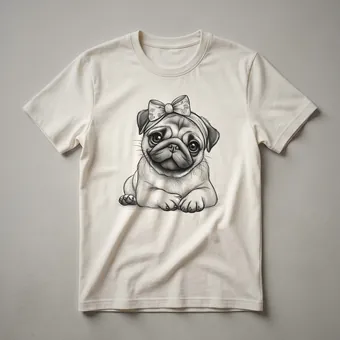 Cute Pug Mom Graphic T-Shirt for Dog Lovers