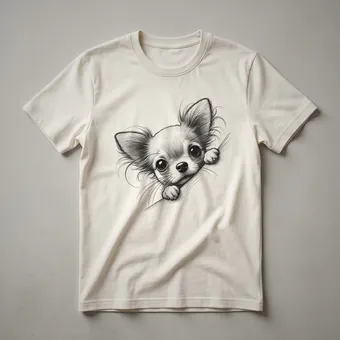 Cute Chihuahua Puppy Floral Graphic T-Shirt for Dog Lovers