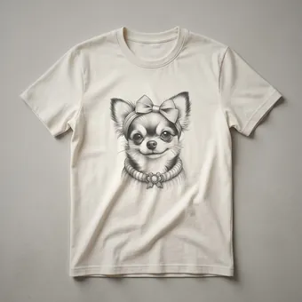 Chihuahua Dog Mom Floral Graphic T-Shirt for Women