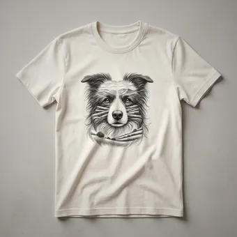 Border Collie Floral Nature Memorial Graphic T-Shirt for Dog Lovers