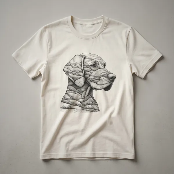 White graphic t-shirt featuring a Vizsla dog silhouette inside a floral wreath with the text 'Vizsla Nature Memorial Design For Dog Owner'.