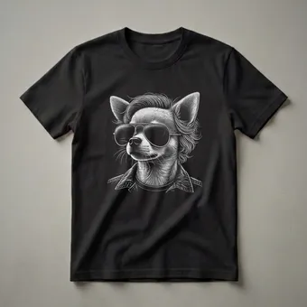 Chihuahua Cool Sunglasses Graphic T-Shirt for Dog Owners
