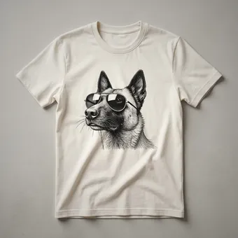 Belgian Malinois Dog Wearing Sunglasses Graphic T-Shirt for Men