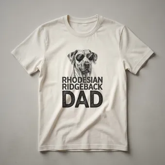 Rhodesian Ridgeback Dad Floral Graphic T-Shirt for Dog Owners
