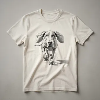 Weimaraner Running Graphic T-Shirt for Dog Owners and Runners