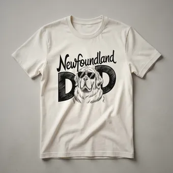 Newfoundland Dad Floral Graphic T-Shirt for Dog Owners