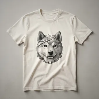 Shiba Inu Floral Sunset Graphic T-Shirt for Dog Lovers