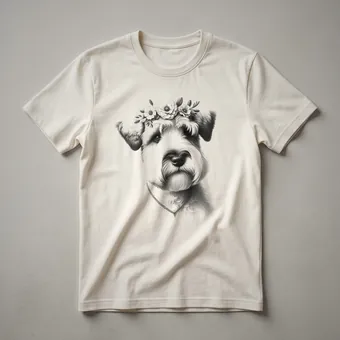 Floral Soft Coated Wheaten Terrier Dog T-Shirt for Dog Moms and Dads