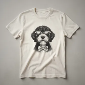 Portuguese Water Dog Wearing Sunglasses Graphic T-Shirt for Dog Lovers