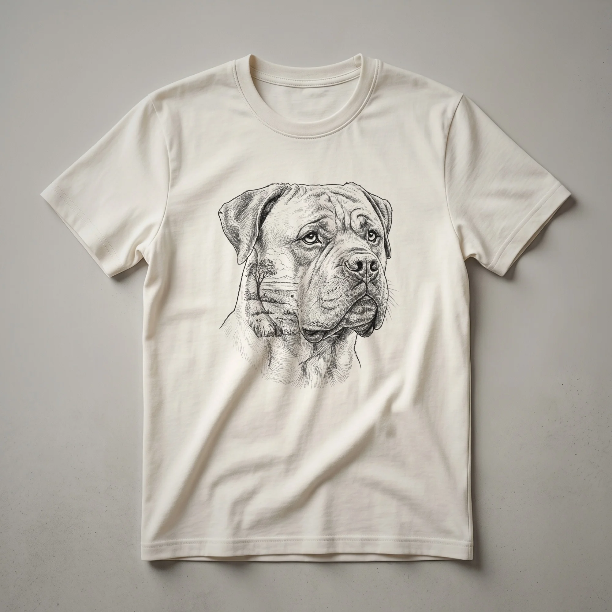 Bullmastiff Floral Memorial Graphic T-Shirt for Dog Owners