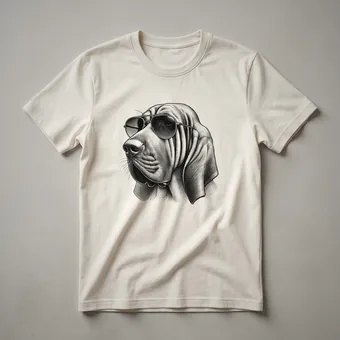 Bloodhound Dog Wearing Sunglasses Graphic T-Shirt for Men and Kids