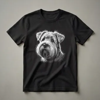 Soft Coated Wheaten Terrier Sketch Graphic T-Shirt for Dog Lovers