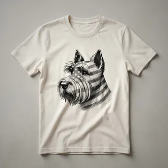 Scottish Terrier American Flag Sunglasses Graphic T-Shirt for Dog