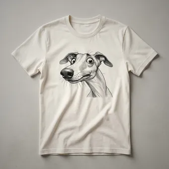Whippet Dog Peeking Graphic T-Shirt for Dog Lovers
