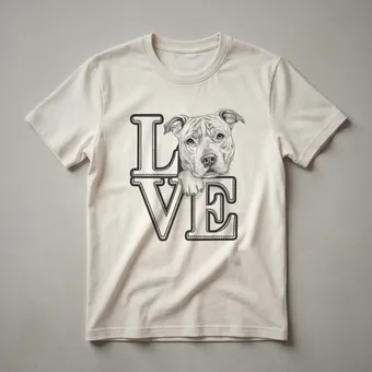 Staffordshire Bull Terrier Dog Love Graphic T-Shirt for Staffy Owners