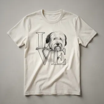 Old English Sheepdog Dog Love Graphic T-Shirt for Owners