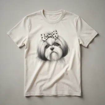 Cute Lhasa Apso Mom Dog Graphic T-Shirt for Women