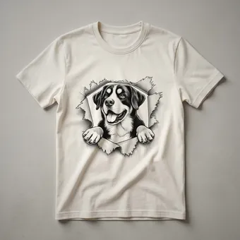 Greater Swiss Mountain Dog Peeking Graphic T-Shirt for Dog Lovers