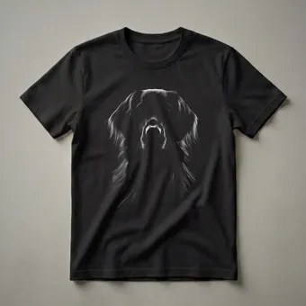 Flat-Coated Retriever Face Graphic T-Shirt for Dog Lovers