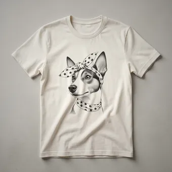Basenji Mom Dog Portrait Graphic T-Shirt for Women