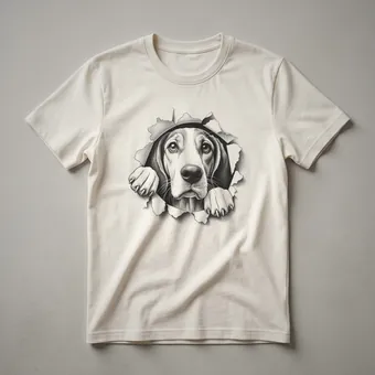 Treeing Walker Coonhound Peeking Dog T-Shirt