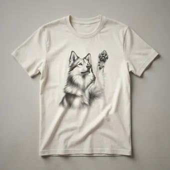Norwegian Elkhound Dog Paw Graphic T-Shirt for Dog Lovers