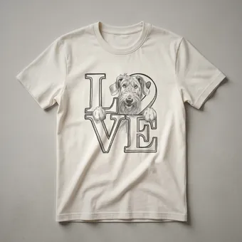 Irish Wolfhound Dog Love Graphic T-Shirt for Dog Owners