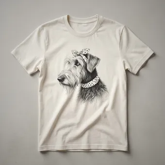 Irish Wolfhound Mom Vintage Portrait Graphic T-Shirt for Women