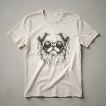 Japanese Chin Dad Dog Wearing Sunglasses Graphic T-Shirt for Men