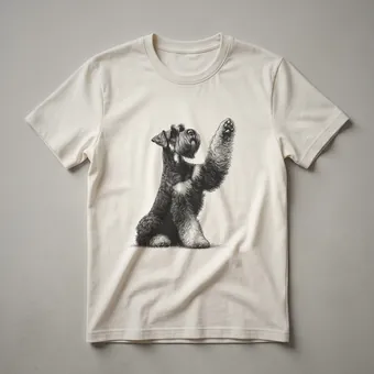 Giant Schnauzer Dog Paw Graphic T-Shirt for Dog Lovers