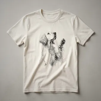 English Setter Dog Paw Graphic T-Shirt for Dog Lovers