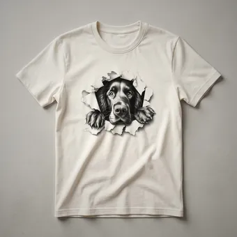 Gordon Setter Peeking Dog Graphic T-Shirt for Dog Lovers