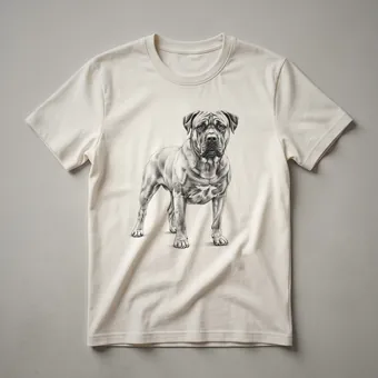 Boerboel Dog Floral Art Graphic T-Shirt for Dog Lovers