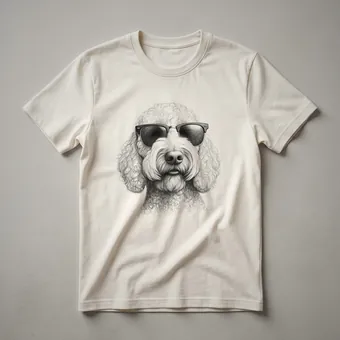 Labradoodle Dad American Flag Sunglasses Graphic T-Shirt