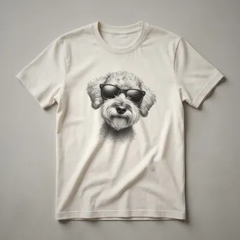 Schnoodle Dad Dog Sunglasses Patriotic Graphic T-Shirt for Men