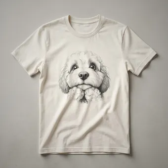Funny Cavapoo Peeking Dog Graphic T-Shirt for Dog Lovers