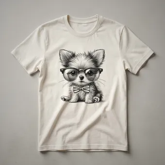 Chorkie Dad Dog Portrait Graphic T-Shirt for Kids