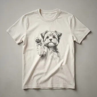 Morkie Love Dog Paw Print Graphic T-Shirt for Dog Lovers
