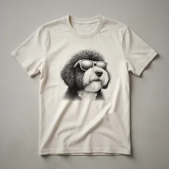 Sheepadoodle Dad Patriotic Sunglasses Graphic T-Shirt for Men