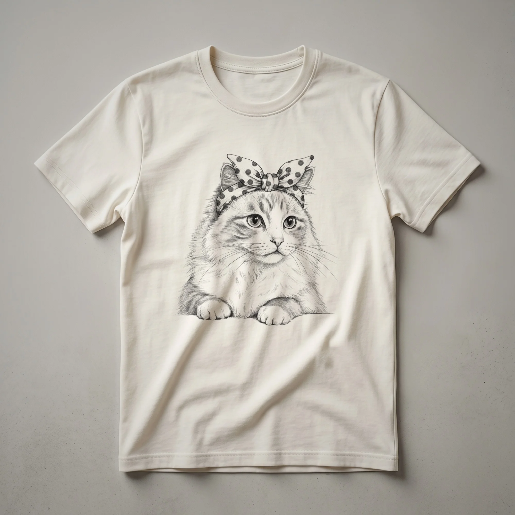 White graphic t-shirt featuring a Ragdoll cat face illustration with the text 'Ragdoll Cat Mom' below.