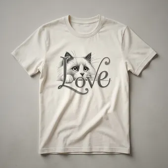 Ragdoll Cat Face Vintage Graphic T-Shirt for Cat Lovers