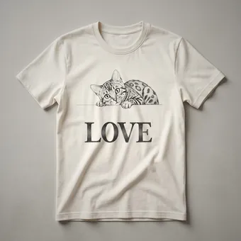 Bengal Cat Face Graphic T-Shirt for Cat Lovers