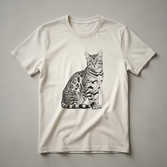 Bengal Cat Face Graphic Design T-Shirt for Cat Lovers