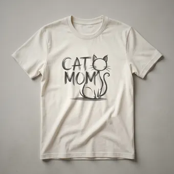Cat Mom Graphic T-Shirt for Women Who Love Felines