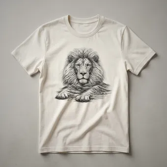 Majestic Lion Sunset Graphic T-Shirt for Wildlife Enthusiasts